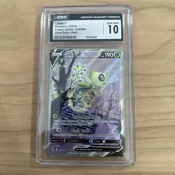 Celebi V 2021 SWSH Fusion Strike Full Alt Art 245/264 Pokemon Card - CGC 10 - Image 1