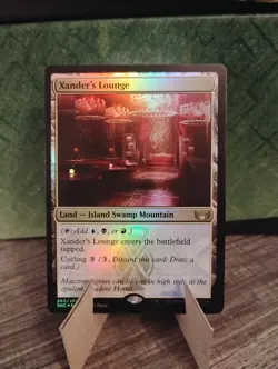 Xander's Lounge New Capenna Foil Tri Land Rare NM Unplayed - Image 1