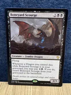 Boneyard Scourge (C17) – MTG Rare – Commander 2017 Creature Black Zombie Dragon - Image 1