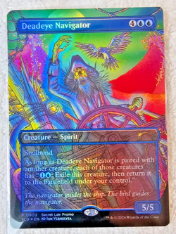 MTG SpongeBob Deadeye Navigator RAINBOW PROMO FOIL Secret Lair Drop 902 - Image 1