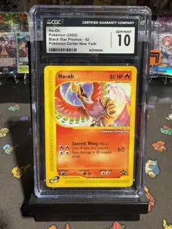 Ho-Oh # 52 Black Star Promo Pokemon Center NY Stamped Card CGC GEM MINT 10 - Image 1
