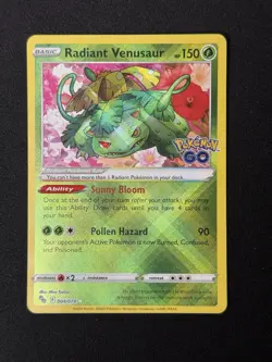 Pokemon TCG Radiant Venusaur 004/078 Pokemon GO Radiant Rare Holo NM - Image 1