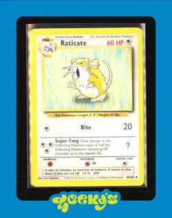 Pokemon Raticate 40/102 Base Set Pokemon TCG 1998 - Image 1