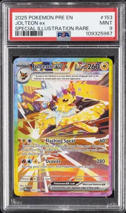 2025 POKEMON PRE EN-PRISMATIC EVOLUTIONS #153 JOLTEON EX PSA 9 - Image 1