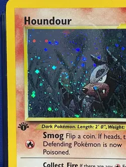 Pokemon Neo Discovery SWIRL 🌀Houndour 1st Edition Holo Low pop CGC 9 - Image 2