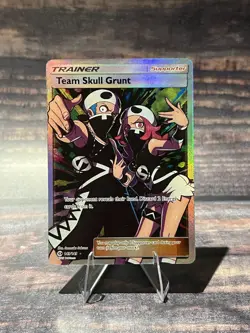 Pokemon TCG Team Skull Grunt (Full Art) 149/149 SM Base Set Holo - Image 1