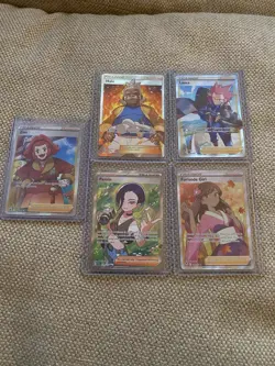 Pokemon TCG Trainer Supporter Lot - Hala, Lance, Zisu, Perrin, Furisode Girl - … - Image 1