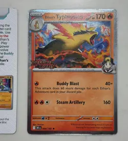 Ethans Typhlosion 034/182 Destined Rivals Stamped Promo Pre Release Pokemon Card - Image 1