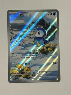 Pokemon TCG Holo Rare Full Art Phantasmal Flames Card Piplup 098/094. Near Mint - Image 1