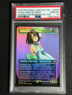 MTG Final Fantasy Borderless Foil Yuna Hope of Spira PSA 10 GEM MINT SP MYTHIC - Image 1