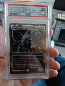 PSA 10 ANTI-VENOM BORDERLESS FOIL PROMO 2025 MTG MARVEL LEGENDS SERIES FIGURE - Image 1