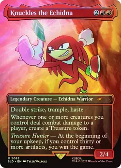 Knuckles the Echidna Foil Sonic the Hedgehog Secret Lair NM MTG - Image 1