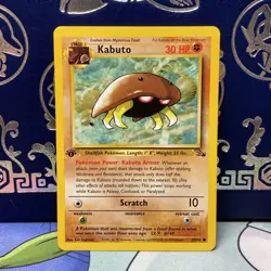 1999 Pokemon Fossil 1st Edition Kabuto #50/62 Near Mint NM - Image 1