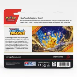 Pokemon TCG Surging Sparks 3-Pack Blister w/ Zapdos Promo (Sealed) - Image 2