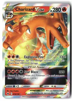 Charizard VSTAR ⭐ 019/159 Holo Rare VSTAR Crown Zenith 2023 Pokemon NM - Image 1