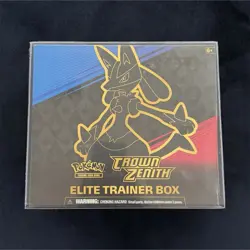 Pokemon Elite Trainer Box Crown Zenith Lucario TCG English 2023 - Image 1
