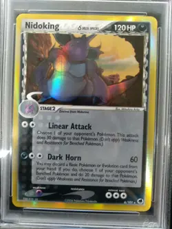 Graded PSA 6 2006 Pokemon EX NIDOKING #6 HOLO Dragon Frontiers EX - MT - Image 2