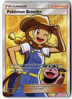 Pokemon Breeder ⭐ 73/73 Holo Rare Ultra Shining Legends 2017 Pokemon NM - Image 1