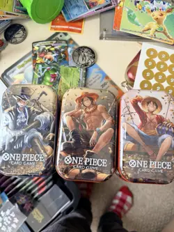 One Piece TCG: Vol 2 TIN 3 piece art FULL set PROMO TINS ENGLISH OP-13 - Image 1