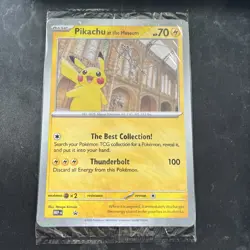 Pokemon Pikachu At The Museum x Natural History London Jumbo Card - Sealed - Image 1