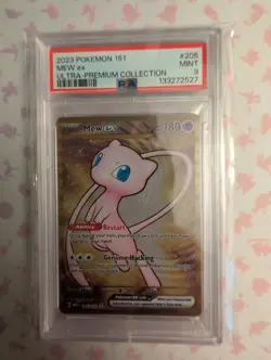 Mew ex - 205/165 - Pokemon 151 Secret Rare Metal Card PSA 9 - Image 1