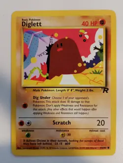 Diglett Common Team Rocket 1st Edition 52/82 Pokemon Card LP - Image 1
