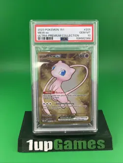 2023 Pokemon Mew ex Full Art 151 UPC Gold Metal Promo Card 205/165 PSA 10 GEM MT - Image 1