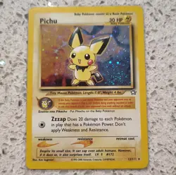 Pokemon Pichu 12/111 Neo Genesis Holo Rare Unlimited Card 2000 English - Image 1