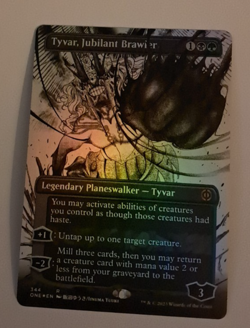 Tyvar Jubilant Brawler Borderless FOIL NM/M MTG Phyrexia ONE Magic the Gathering - Image 1