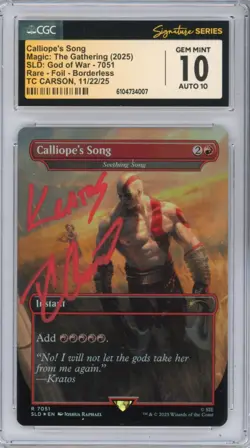CGC GEM MINT 10 Signed T.C. Carson Calliope's Song - Seething Song (7051) (SLD) - Image 1
