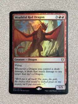 Wrathful Red Dragon Commander Legends: Battle for Baldur's Gate Foil 207/361 LP - Image 1