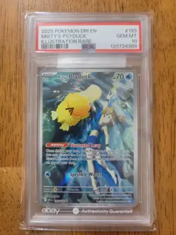 Pokemon TCG PSA 10 Misty's Psyduck 193/182 Illustration Rare Destined Rivals... - Image 1