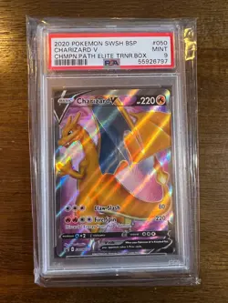 2020 Pokemon SWSH BSP Charizard V Champions Path Elite Trainer Box #050 PSA 9 - Image 3