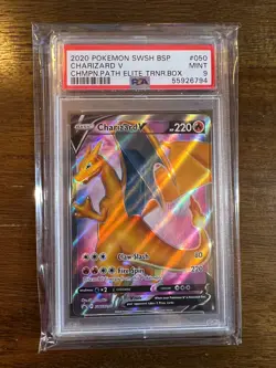2020 Pokemon SWSH BSP Charizard V Champions Path Elite Trainer Box #050 PSA 9 - Image 5