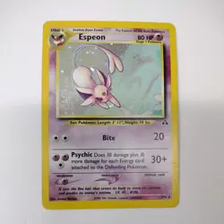 2001 Pokemon Neo Discovery Espeon Holo #1/75 LP with swirl - Image 1