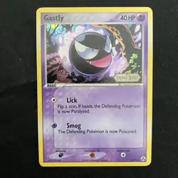 Pokemon- Gastly 52/92 EX Legend Maker Stamped Reverse Holo With Swirl NM - Image 1