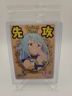 Weiss Schwarz Konosuba Re:Edit Aqua Going First Turn Marker | Factory Sealed NM/ - Image 1