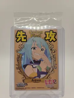 Weiss Schwarz Konosuba Re:Edit Aqua Going First Turn Marker | Factory Sealed NM/ - Image 2