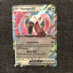 Pokemon TCG Sv08: Surging Sparks Flamigo EX 160/191 Double Rare Holo Card - Image 1