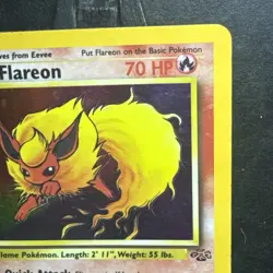 Flareon 10/110 Holo Rare Legendary Collection Pokemon Card (Moderate Play) - Image 3