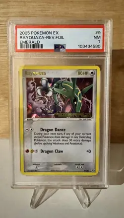 PSA 7 RAYQUAZA 9/106 | Stamped Reverse Holo Graded English Pokemon Card - Image 3