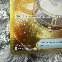 Pokemon TCG Switch Scarlet & Violet 151 Gold Secret Hyper Rare Card 206/165 - Image 3