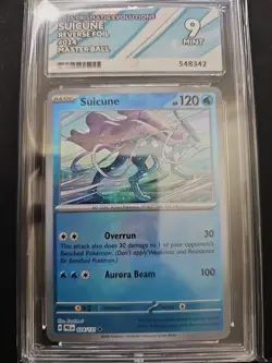 Pokemon TCG Prismatic Evolutions Masterball Suicune Card 024/131 Ace 9 - Image 1