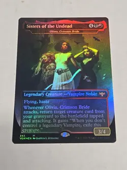 Sisters of the Undead Borderless FOIL NM Crimson Vow Magic the Gathering MTG Bt - Image 1