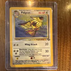 Pokemon Pidgeot Jungle Holo Rare Card 08/64 80 HP Unlimited 1999 TCG - Image 1