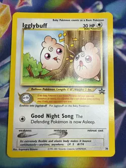 Igglybuff Pokemon League Black Star Promo # 36 WOTC tcg Nm-MINT New/Unplayed. - Image 1