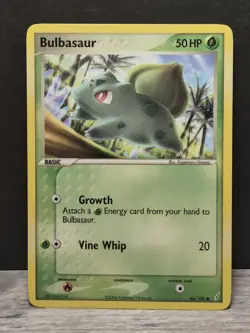 Bulbasaur 46/100 Crystal Guardians Regular Pokemon Card Wotc - Image 1