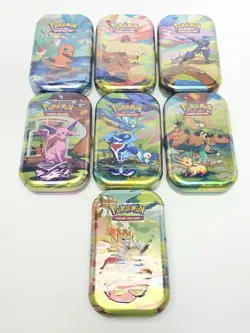 7 Pokemon TCG Mini Tin 2 Scarlet & Violet 4 Paldea 1 Reg - Factory Sealed - Image 1