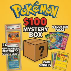 Pokemon $100 Mystery Box - 2x pristine 10 graded cards + 6x packs + Rare singles - Image 1