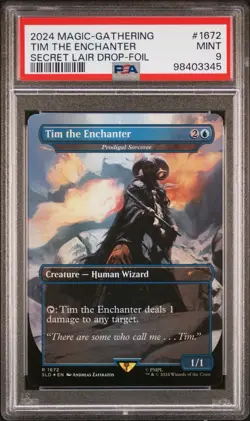 PSA 9 Tim The Enchanter Foil #1672 Secret Lair Monty Python Holy Grail Vol 1 MTG - Image 1